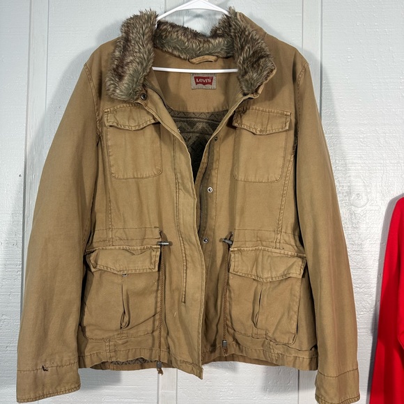 Levi’s Vintage Mens  Khaki Utility/Military Jacket Size Large GUC - Picture 1 of 11